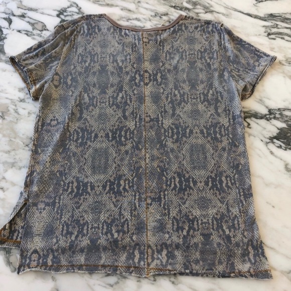 We The Free Snake Print Me Perfect Tee Shirt - Picture 2 of 5